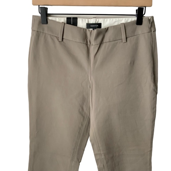 NWT ARITZIA Babaton Elliot Pants Grazer Slim Leg Grazer Brown Tan Khaki Size 4 - Picture 5 of 14